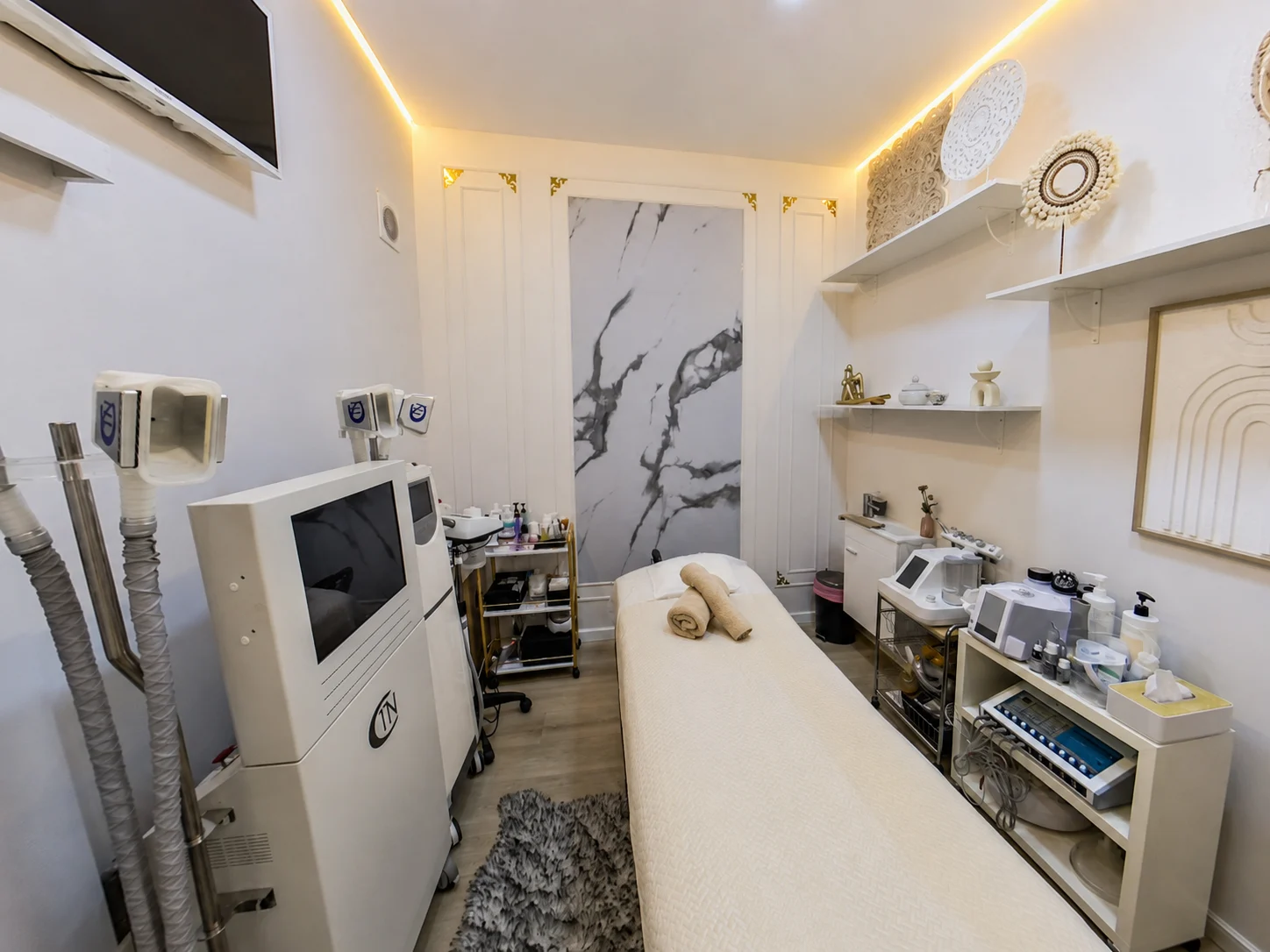 Sala de tratamentos de estética da Madame Skull Beauty no Funchal